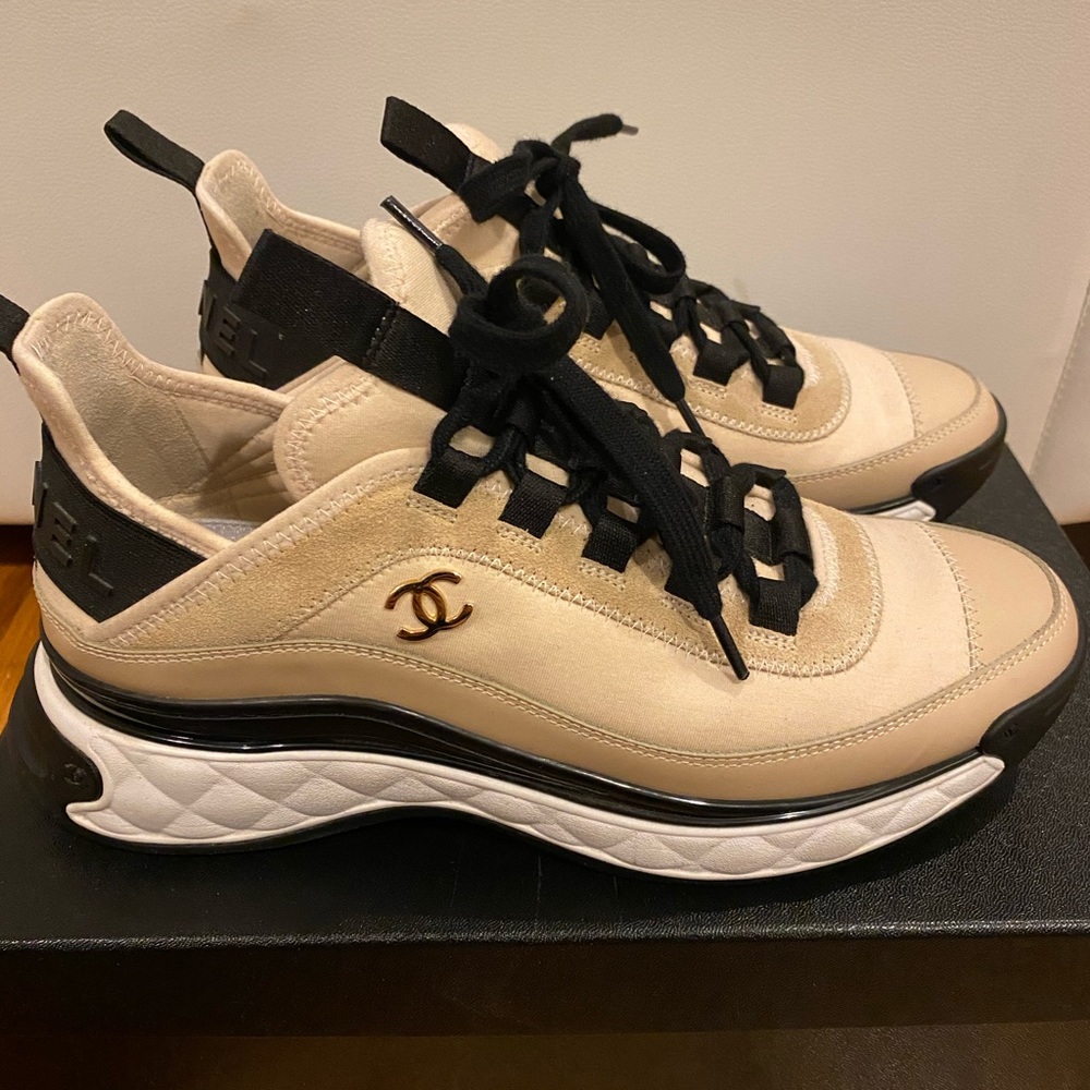 Chanel 20C sport trail sneakers beige size 39